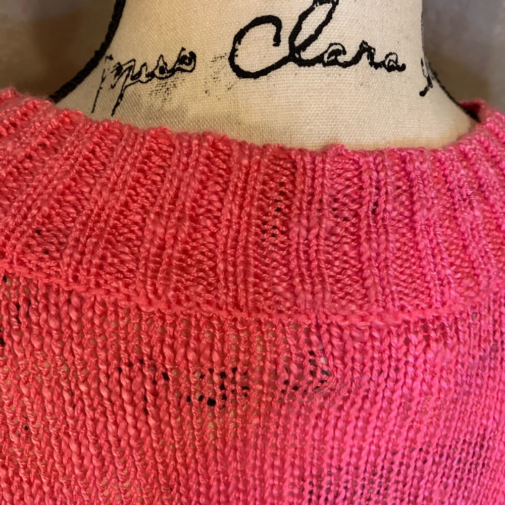 Pink Scoop Neck Knit Sweater PINK ROSE XL - Picture 11 of 16